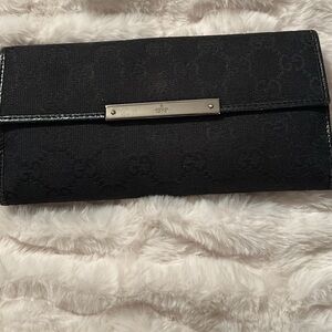 Gucci Black Textured Clutch